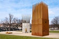 REPUBLIC, PRAGUE - MARCH 14, 2016: Memorial to Jan Palach, Ales embankment, Old Town UNESCO, Prague, Czech Republic.